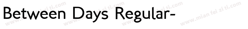 Between Days Regular字体转换